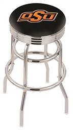  Oklahoma State 30" Double-Ring Swivel Bar Stool with Chrome Finish  