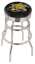  Wichita State 30" Double-Ring Swivel Bar Stool with Chrome Finish  