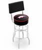  Arkansas 25" Double-Ring Swivel Counter Stool with Chrome Finish  