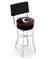  Cincinnati 25" Double-Ring Swivel Counter Stool with Chrome Finish  