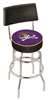  East Carolina 25" Double-Ring Swivel Counter Stool with Chrome Finish  