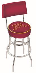  Minnesota 25" Double-Ring Swivel Counter Stool with Chrome Finish  