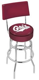  Montana 25" Double-Ring Swivel Counter Stool with Chrome Finish  