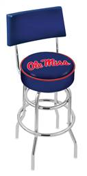  Ole' Miss 25" Double-Ring Swivel Counter Stool with Chrome Finish  