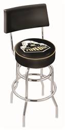  Purdue 25" Double-Ring Swivel Counter Stool with Chrome Finish  