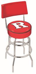  Rutgers 25" Double-Ring Swivel Counter Stool with Chrome Finish  