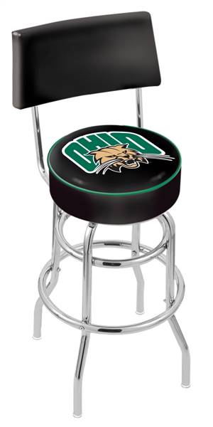  Ohio University 25" Double-Ring Swivel Counter Stool with Chrome Finish  