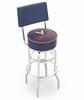  Virginia 25" Double-Ring Swivel Counter Stool with Chrome Finish  
