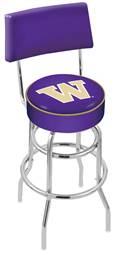  Washington 25" Double-Ring Swivel Counter Stool with Chrome Finish  