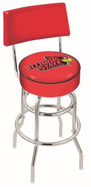  Illinois State 30" Double-Ring Swivel Bar Stool with Chrome Finish  