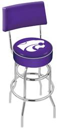  Kansas State 30" Double-Ring Swivel Bar Stool with Chrome Finish  