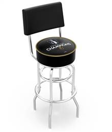 Vegas Golden Knights - 2023 Stanley Cup Champions  30" Double-Ring Swivel Bar Stool with Chrome Finish    