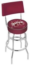  Mississippi State 30" Double-Ring Swivel Bar Stool with Chrome Finish  