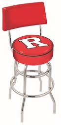  Rutgers 30" Double-Ring Swivel Bar Stool with Chrome Finish  