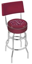  Texas A&M 30" Double-Ring Swivel Bar Stool with Chrome Finish  