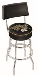  Wake Forest 30" Double-Ring Swivel Bar Stool with Chrome Finish  