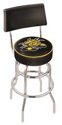  Wichita State 30" Double-Ring Swivel Bar Stool with Chrome Finish  