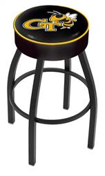  Georgia Tech 25" Swivel Counter Stool with Black Wrinkle Finish   