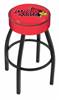  Illinois State 25" Swivel Counter Stool with Black Wrinkle Finish   