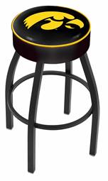  Iowa 25" Swivel Counter Stool with Black Wrinkle Finish   