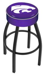  Kansas State 25" Swivel Counter Stool with Black Wrinkle Finish   