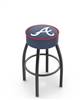  Atlanta Braves 25" Swivel Counter Stool with Black Wrinkle Finish   