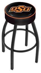  Oklahoma State 25" Swivel Counter Stool with Black Wrinkle Finish   
