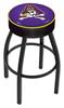  East Carolina 30" Swivel Bar Stool with Black Wrinkle Finish   