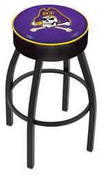  East Carolina 30" Swivel Bar Stool with Black Wrinkle Finish   