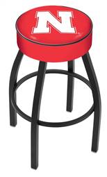  Nebraska 30" Swivel Bar Stool with Black Wrinkle Finish   