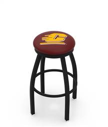  Central Michigan 25" Swivel Counter Stool with Black Wrinkle Finish  