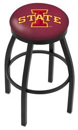  Iowa State 25" Swivel Counter Stool with Black Wrinkle Finish  