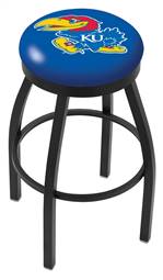  Kansas 25" Swivel Counter Stool with Black Wrinkle Finish  