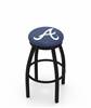  Atlanta Braves 25" Swivel Counter Stool with Black Wrinkle Finish  