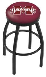  Mississippi State 25" Swivel Counter Stool with Black Wrinkle Finish  