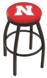  Nebraska 25" Swivel Counter Stool with Black Wrinkle Finish  