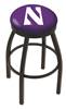  Northwestern 25" Swivel Counter Stool with Black Wrinkle Finish  