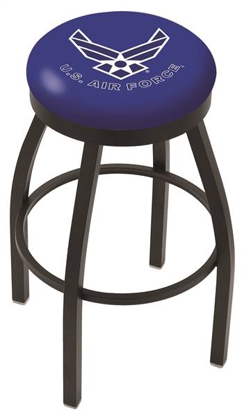  U.S. Air Force 36" Swivel Bar Stool with Black Wrinkle Finish  