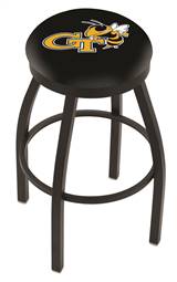  Georgia Tech 36" Swivel Bar Stool with Black Wrinkle Finish  