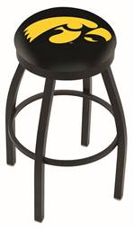  Iowa 36" Swivel Bar Stool with Black Wrinkle Finish  