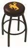  Wyoming 36" Swivel Bar Stool with Black Wrinkle Finish  