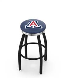  Arizona 25" Swivel Counter Stool with a Black Wrinkle and Chrome Finish  