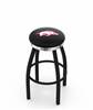  Arkansas 25" Swivel Counter Stool with a Black Wrinkle and Chrome Finish  