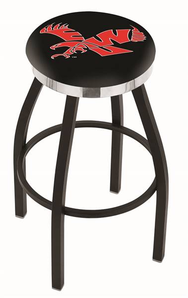  Eastern Washington 25" Swivel Counter Stool with a Black Wrinkle and Chrome Finish  