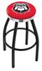  Georgia "Bulldog" 25" Swivel Counter Stool with a Black Wrinkle and Chrome Finish  