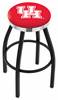  Houston 25" Swivel Counter Stool with a Black Wrinkle and Chrome Finish  