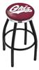  Montana 25" Swivel Counter Stool with a Black Wrinkle and Chrome Finish  