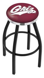  Montana 25" Swivel Counter Stool with a Black Wrinkle and Chrome Finish  