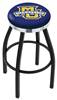  Marquette 25" Swivel Counter Stool with a Black Wrinkle and Chrome Finish  