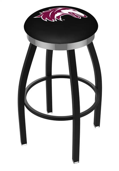  Southern Illinois 25" Swivel Counter Stool with a Black Wrinkle and Chrome Finish  